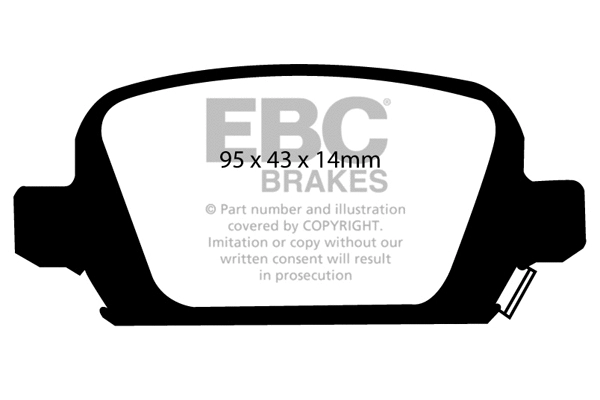 Kit de plaquettes de frein, frein à disque EBC Brakes DP21410