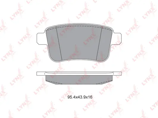 Kit de plaquettes de frein, frein à disque LYNXAUTO BD-6319