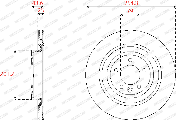 Disque de frein FERODO DDF2550C-1