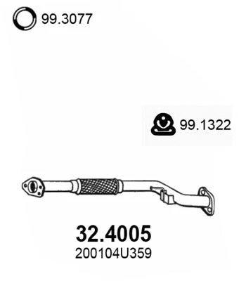 Tuyau d'échappement ASSO 32.4005