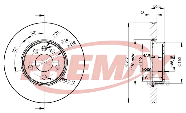 Disque de frein FREMAX BD-1530