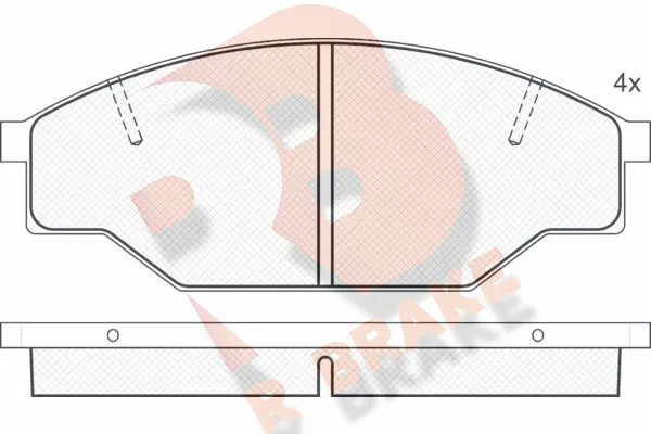 Kit de plaquettes de frein, frein à disque R BRAKE RB0614