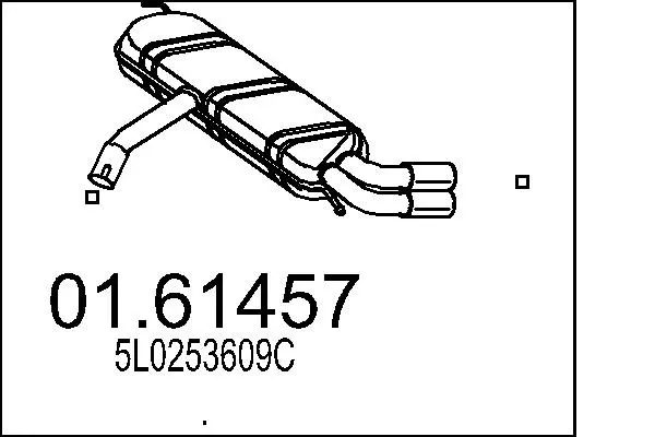 Silencieux arrière MTS 01.61457