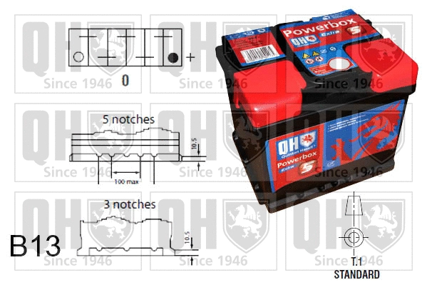 Batterie de démarrage QUINTON HAZELL QBT0175