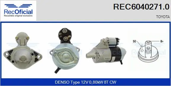 Démarreur RECOFICIAL REC6040271.0