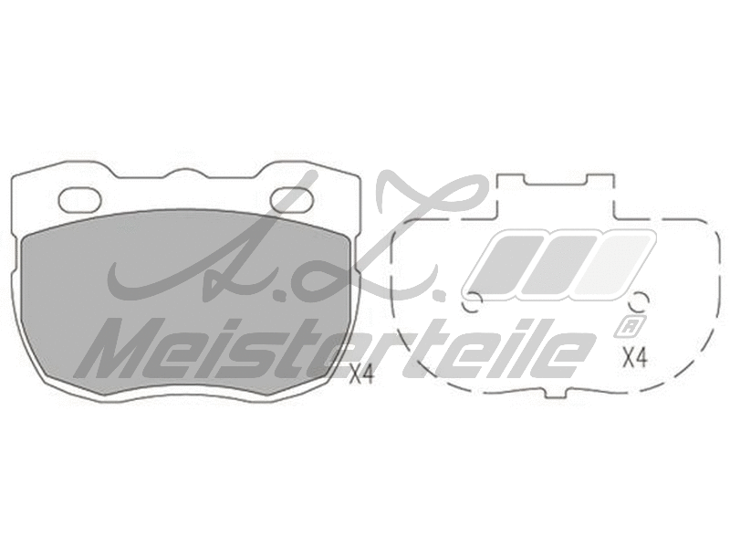 Kit de plaquettes de frein, frein à disque A.Z. Meisterteile AZMT-44-022-1681
