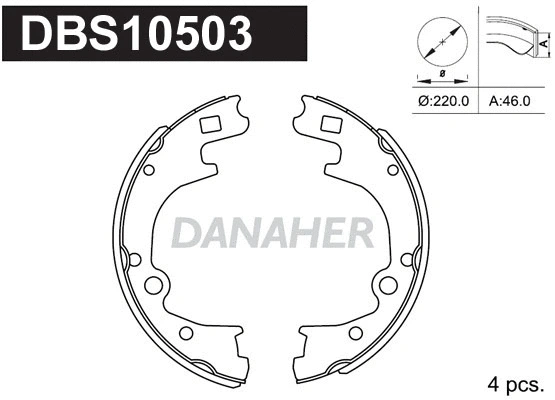 Jeu de mâchoires de frein DANAHER DBS10503
