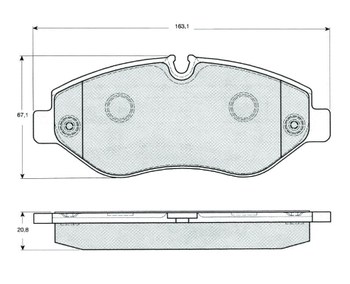 Kit de plaquettes de frein, frein à disque MTR MT449