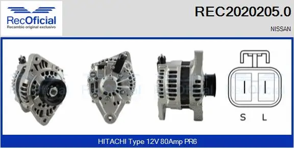 Alternateur RECOFICIAL REC2020205.0