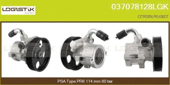 Pompe hydraulique, direction LGK 037078128LGK