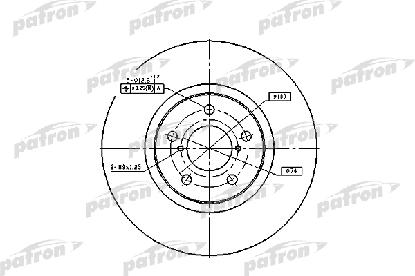 Disque de frein PATRON PBD1437