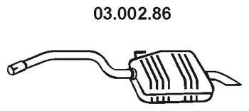 Silencieux arrière EBERSPÄCHER 03.002.86