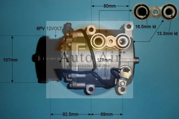 Compresseur, climatisation AUTO AIR GLOUCESTER 14-0325P