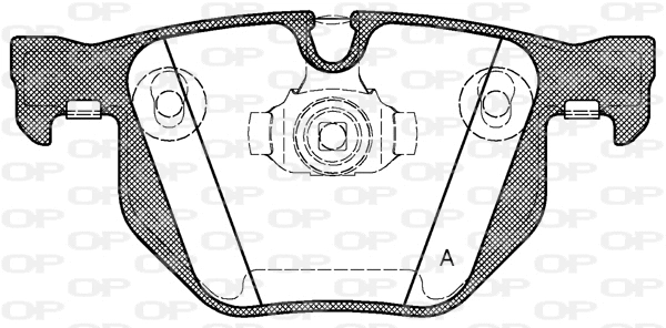 Kit de plaquettes de frein, frein à disque OPEN PARTS BPA0381.61