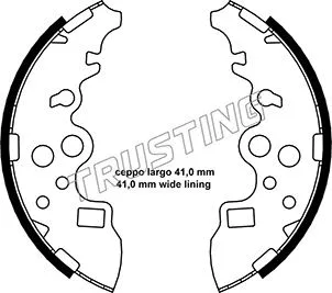 Jeu de mâchoires de frein TRUSTING 049.157