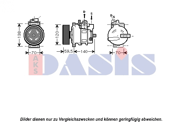 Compresseur, climatisation AKS DASIS 850068N