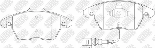 Kit de plaquettes de frein, frein à disque NiBK PN0348W