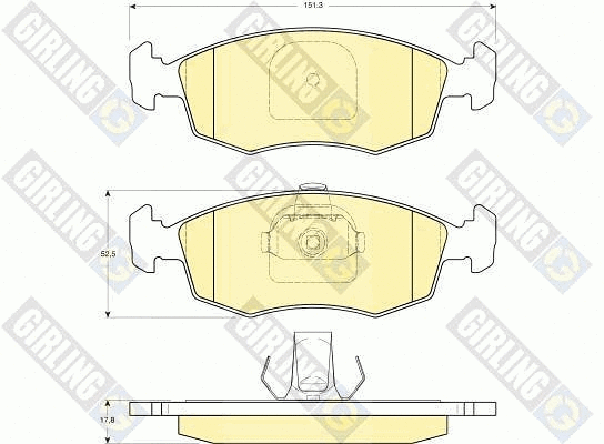 Kit de plaquettes de frein, frein à disque GIRLING 6113832