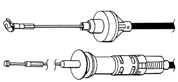 Tirette à câble, commande d'embrayage CEF VW01159