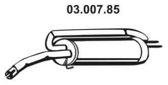 Silencieux arrière EBERSPÄCHER 03.007.85
