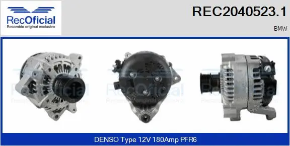 Alternateur RECOFICIAL REC2040523.1