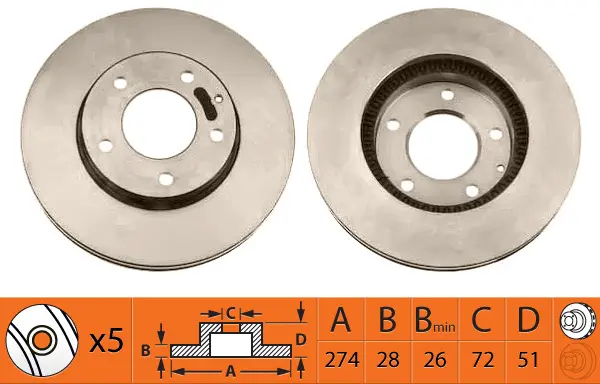 Disque de frein SB BR21116T