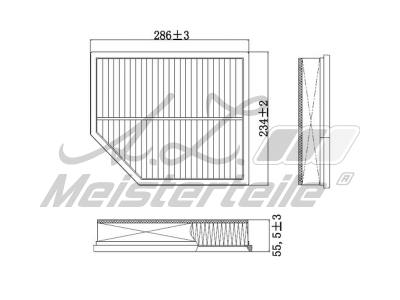 Filtre à air A.Z. Meisterteile AZMT-41-030-1996