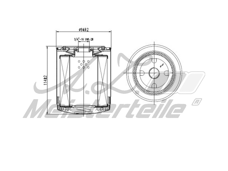 Filtre à huile A.Z. Meisterteile AZMT-41-040-1329