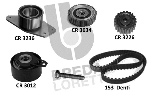 Kit de courroie crantée BREDA LORETT KCD0774