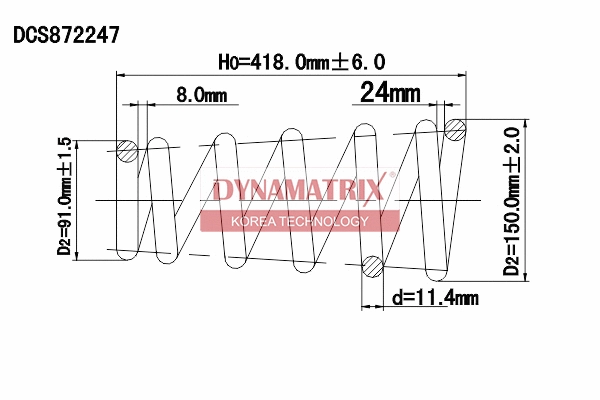 Ressort de suspension DYNAMATRIX DCS872247