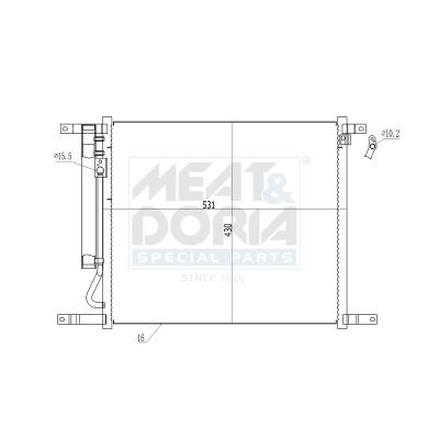 Condenseur, climatisation MEAT & DORIA 991135