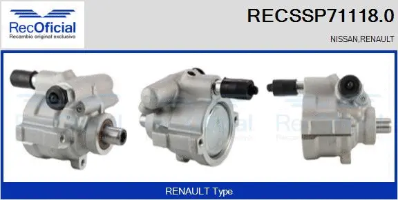 Pompe hydraulique, direction RECOFICIAL RECSSP71118.0