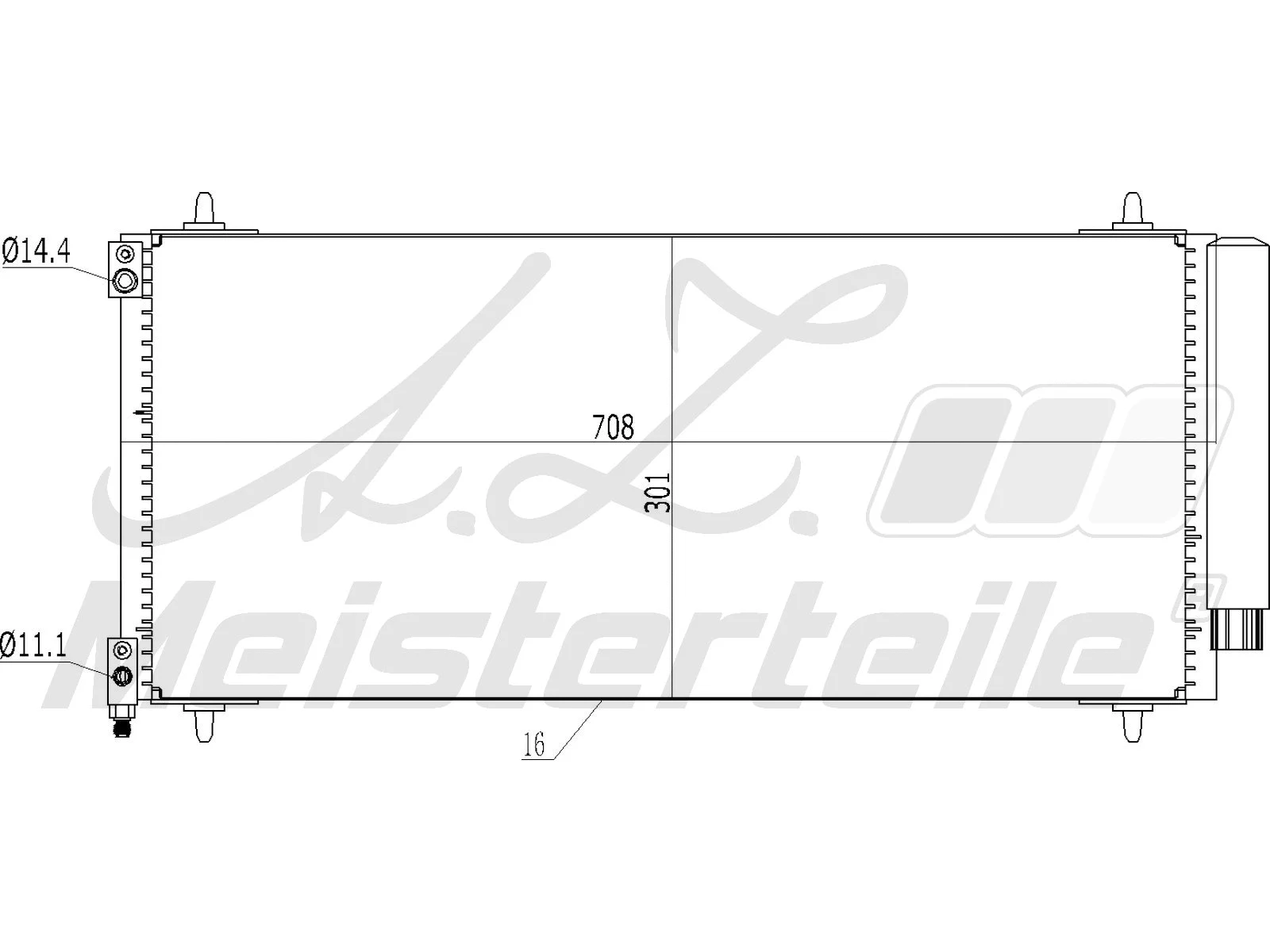 Condenseur, climatisation A.Z. Meisterteile AZMT-45-030-1438