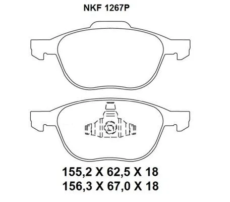 Kit de plaquettes de frein, frein à disque NAKATA NKF 1267P