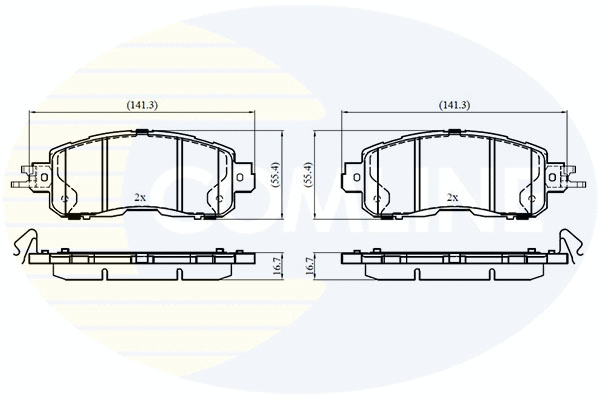 Kit de plaquettes de frein, frein à disque COMLINE CBP32573