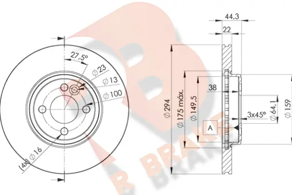 Disque de frein R BRAKE 78RBD28570