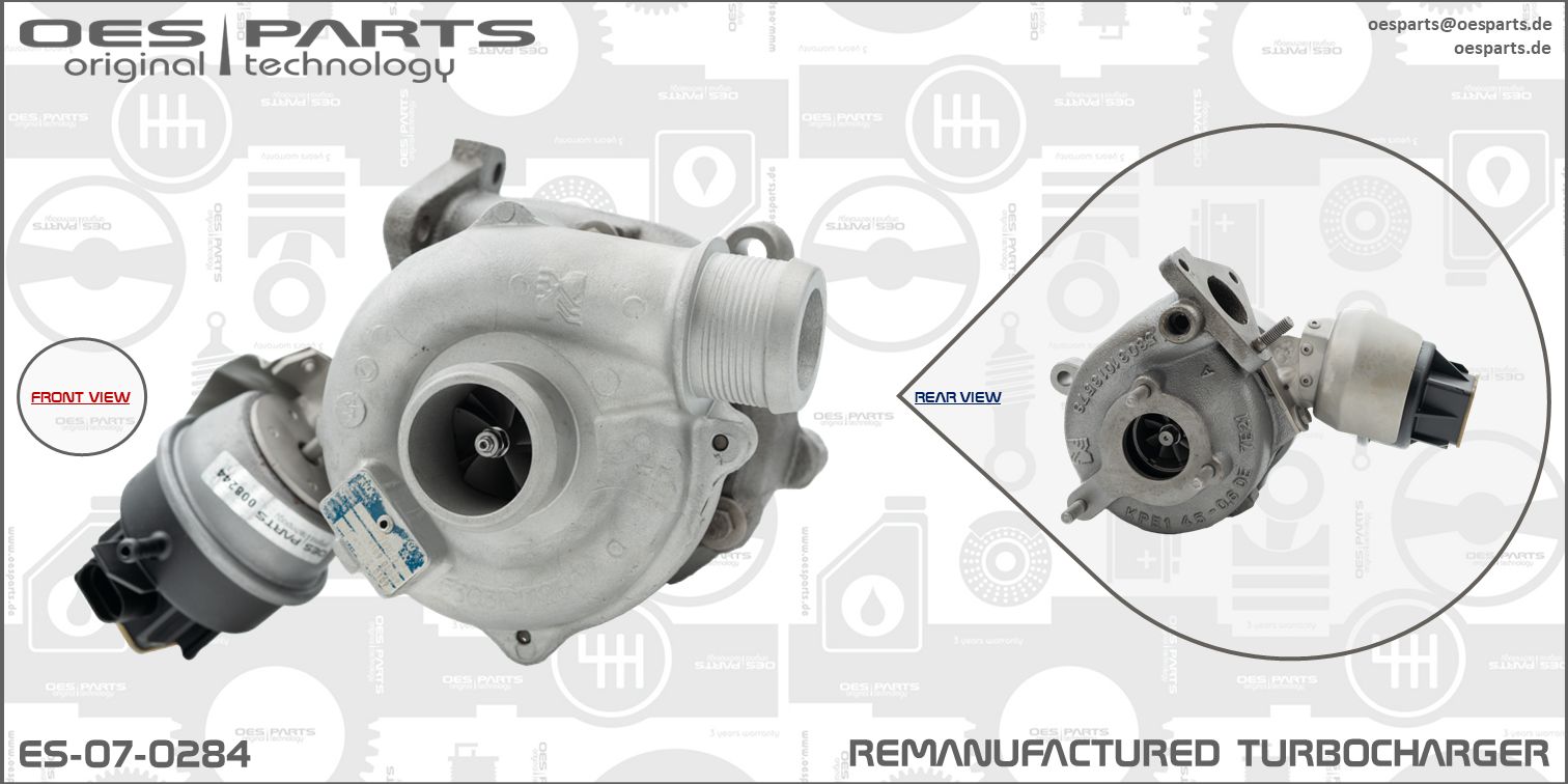 Turbocompresseur, suralimentation OES PARTS ES-07-0284
