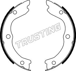 Jeu de mâchoires de frein, frein de stationnement TRUSTING 067.196