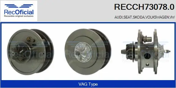 Groupe carter, turbocompresseur RECOFICIAL RECCH73078.0
