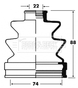 Jeu de joints-soufflets, arbre de commande BORG & BECK BCB2825