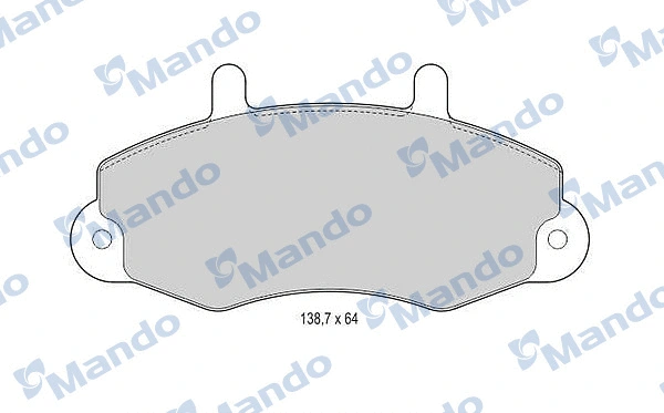Kit de plaquettes de frein, frein à disque MANDO MBF015009