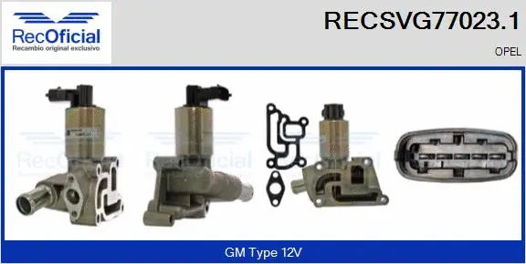 Vanne EGR RECOFICIAL RECSVG77023.1