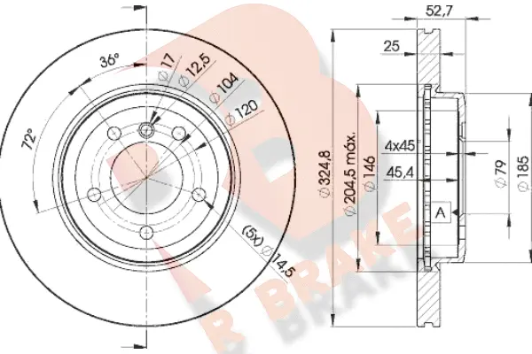 Disque de frein R BRAKE 78RBD26071