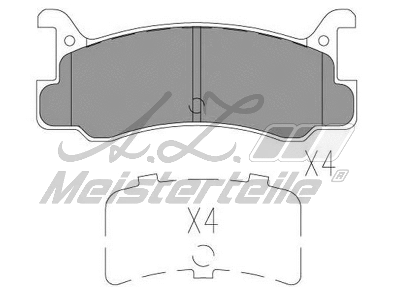 Kit de plaquettes de frein, frein à disque A.Z. Meisterteile AZMT-44-022-1668