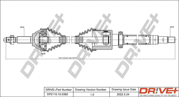 Arbre de transmission Dr!ve+ DP2110.10.0382