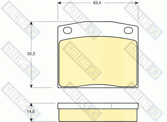 Kit de plaquettes de frein, frein à disque GIRLING 6101719