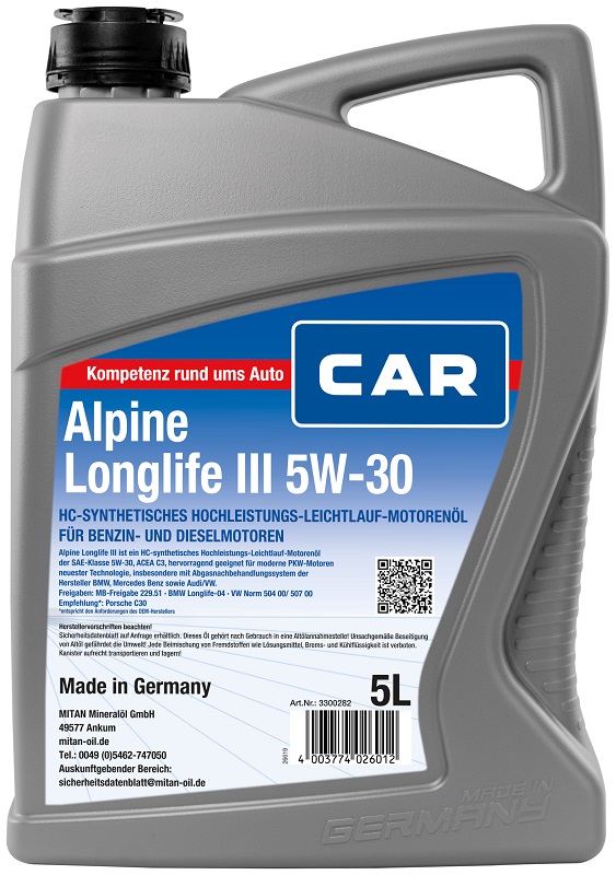 Huile moteur CAR-Alpine 3300282
