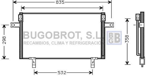 Condenseur, climatisation BUGOBROT 62-DN5195