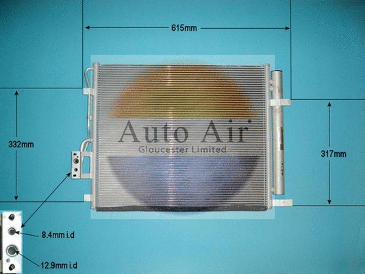 Condenseur, climatisation AUTO AIR GLOUCESTER 16-9973