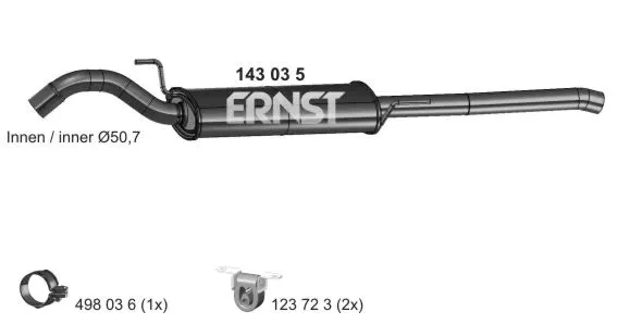 Silencieux arrière ERNST 143035
